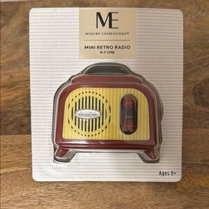 Retro Yellow and Red Portable Radio with Nostalgic Design